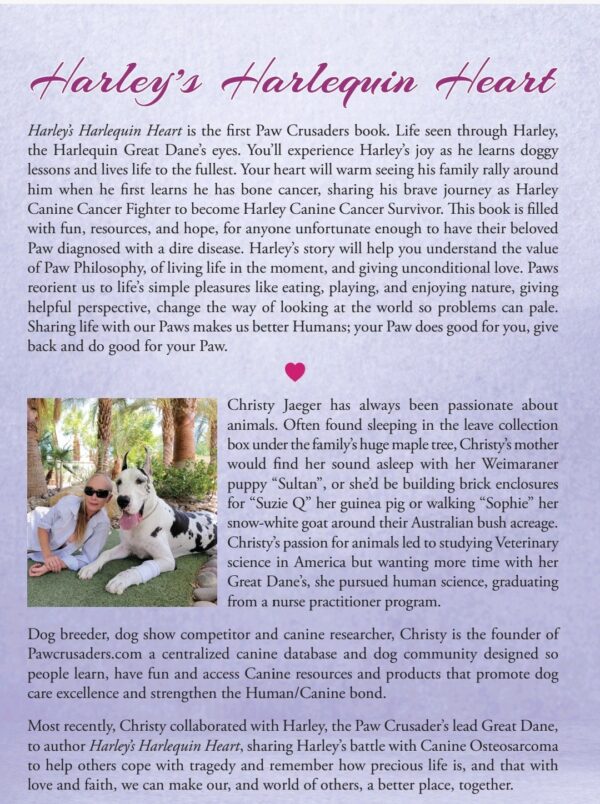 A page of the article with two dogs and their owners.